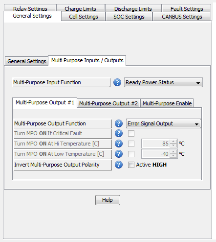 Pack Settings Page